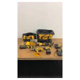 DeWalt Power Tool Set with Bag, Chargers, Drill Bits & Attachments