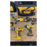 DeWalt Power Tool Set with Bag, Chargers, Drill Bits & Attachments