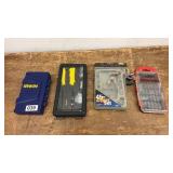 4-Piece Tool Set with Stanley Riveter, Stubby Socket Set, Drill Bits, and Power Tool Accessories