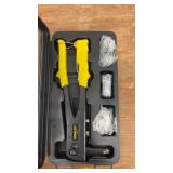 4-Piece Tool Set with Stanley Riveter, Stubby Socket Set, Drill Bits, and Power Tool Accessories
