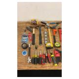 Comprehensive Set of Hand Tools Including Hammers, Pliers, and Screwdrivers