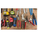 Comprehensive Set of Hand Tools Including Hammers, Pliers, and Screwdrivers