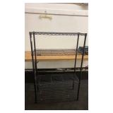 4-Tier Black Metal Wire Shelving Unit