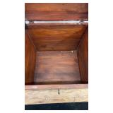 Set of 2 Rustic Wooden Storage Chests with Metal Hardware