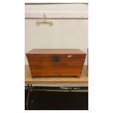 Set of 2 Rustic Wooden Storage Chests with Metal Hardware