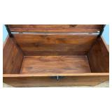 Set of 2 Rustic Wooden Storage Chests with Metal Hardware