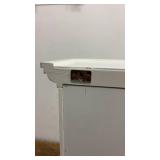 White Wooden Wall-Mounted Shelf Cabinet with Glass Door