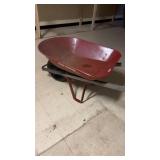 Used Red Wheelbarrow with Single Tire