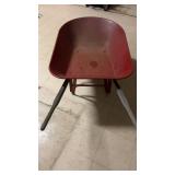 Used Red Wheelbarrow with Single Tire