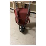 Used Red Wheelbarrow with Single Tire