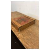 Vintage Budweiser Wooden Crate with Cassette Tape Collection