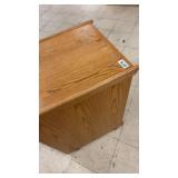 Oak Wood 2-Drawer Filing Cabinet