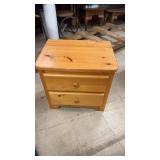 Solid Pine Two-Drawer Nightstand