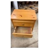 Solid Pine Two-Drawer Nightstand