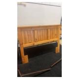 Wooden Twin Size Headboard & Metal Bed Frame