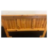 Wooden Twin Size Headboard & Metal Bed Frame