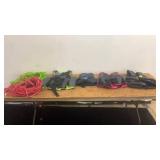 Mixed Set of Water Sports Equipment Including Life Jackets and Ropes