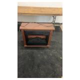 Electric Fireplace Heater with Remote Control and Wooden Mantle