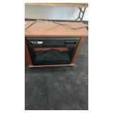 Electric Fireplace Heater with Remote Control and Wooden Mantle