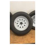 Set of 4 Pre-Mounted Trailer Tires on Steel Wheels - ST205/75R15 & ST225/75R15