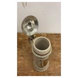 Vintage German Beer Stein with Pewter Lid
