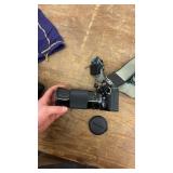 Soligor Film Camera with Lens, Strap, Tripod, and Vivitar Flash