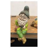 Set of 3 Ceramic Garden Gnomes