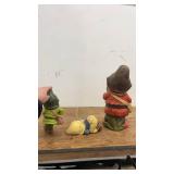 Set of 3 Ceramic Garden Gnomes