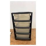 Black 4-Drawer Rolling Storage Organizer