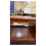 Pair of Wooden End Tables with Natural Wood Finish