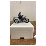 Miniature Die-Cast Police Motorcycle with Officer Figure