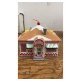 Ceramic Ice Cream Parlor Christmas Village House
