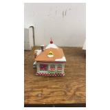 Ceramic Ice Cream Parlor Christmas Village House
