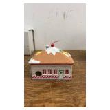 Ceramic Ice Cream Parlor Christmas Village House
