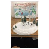 Village Animated Skating Pond Decoration