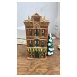 Department 56 Snow Village 1986 Toy Shop with Christmas Tree