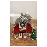 Snow Village Christmas Barn Dance Decorative Piece