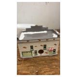 Vintage Ceramic Village Market Building Decor