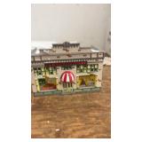 Vintage Ceramic Village Market Building Decor