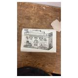 Vintage Ceramic Village Market Building Decor