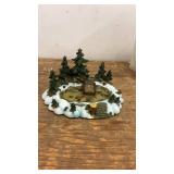 Village Pine Point Pond Christmas Decorative Piece