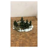 Village Pine Point Pond Christmas Decorative Piece