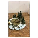 Village Pine Point Pond Christmas Decorative Piece