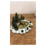 Village Pine Point Pond Christmas Decorative Piece
