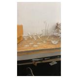 Glassware Set of Martini Glasses, Pitcher, and Stirring Rods