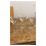 Glassware Set of Martini Glasses, Pitcher, and Stirring Rods