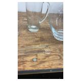 Glassware Set of Martini Glasses, Pitcher, and Stirring Rods