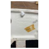 Vintage Ceramic Christmas House with Red Roof Decoration