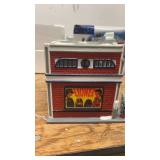 1998 Department 56 Snow Village Lionel Electric Train Shop