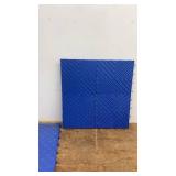 Collection of Interlocking Blue Garage/Workshop Floor Tiles